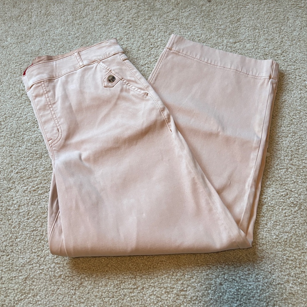Spanx Stretch Twill Wide Leg Cropped Pants
